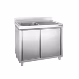 Évier inox avec armoire PREMIUM - 1000x600mm - avec 1 bac à gauche