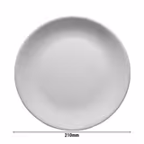 (6 bucăți) ENTITY - Farfurie - plată - Ø 210 mm - Alb