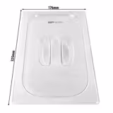 (6 stuks) Polycarbonaat GN-deksel GN 1/3 - transparant - 325x176mm - Hoogte: 7mm