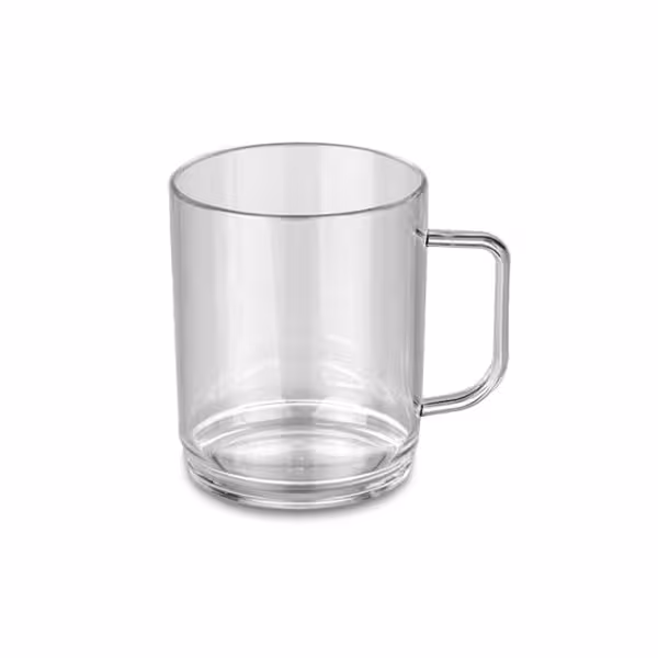 (50 sztuk) Kubki do kawy z poliwęglanu – 250 ml – przezroczyste