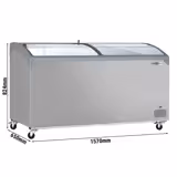 Congelator - 352 litri (capacitate neta) - GRI cu capac din sticla