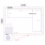 Kit rayonnage en aluminium - En angle (L) - Profondeur:460mm - Capacité de charge:600kg
