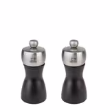 (6 sztuk) PEUGEOT | FIDJI – Młynek do soli i do pieprzu – drewno – czarny matowy – wysokość: 120 mm