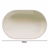 (12 szt.) TEOS - Półmisek - owalny - Porcelana - L360mm - Kremowy