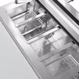 Salata Hazırlık Buzdolabı - 1365mm - 248L - 3 cam kapılı - GN havuzu ile 7 adet GN 1/3 için & cam kapak