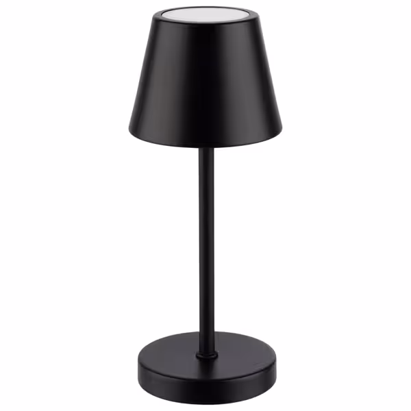 (4 pcs) LED Table Lamp - MERLE MICRO - Rechargeable - Cordless - 3-step dimmable - Ø80mm - Black - with Charging Dock