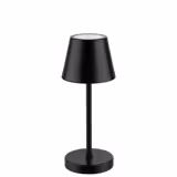 (4 pcs) LED Table Lamp - MERLE MICRO - Rechargeable - Cordless - 3-step dimmable - Ø80mm - Black - with Charging Dock