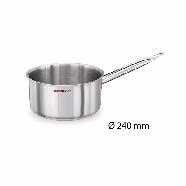 Steelpan - RVS - 7,0 liter - Ø 240mm - Hoogte: 150mm - met inductiebodem / sandwichbodem