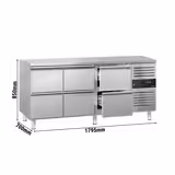 Koelwerkbank ECO - 1795x700mm - met 6 laden