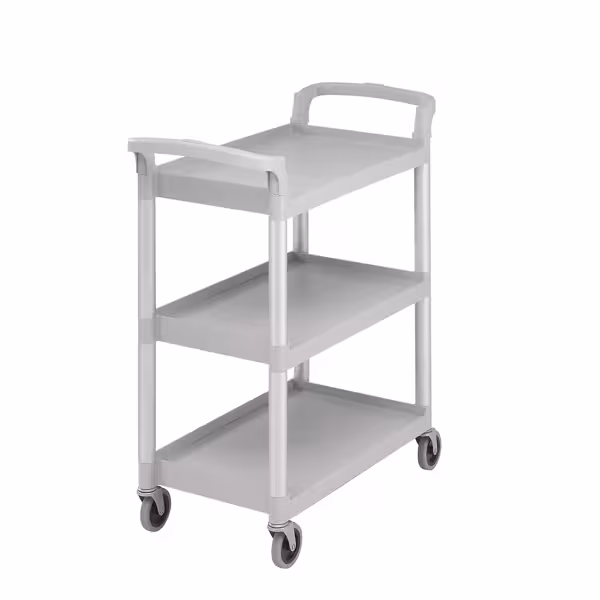 CAMBRO | Carrello di servizio in polipropilene - 835x410mm - con 3 ripiani - Grigio maculato