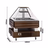 Bufet de salate la rece - 1,6 m - pentru 4x GN 1/1