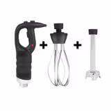 Commercial Heavy Duty Stick Blender - with Detachable 500mm Shaft & Whisk Attachment - 450W - Single Speed