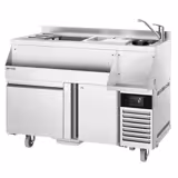 Bar-Cocktail-Getränkekühltisch - 1200mm - 150 Liter - 1 Tür, 1 Schublade & 230V Steckdose