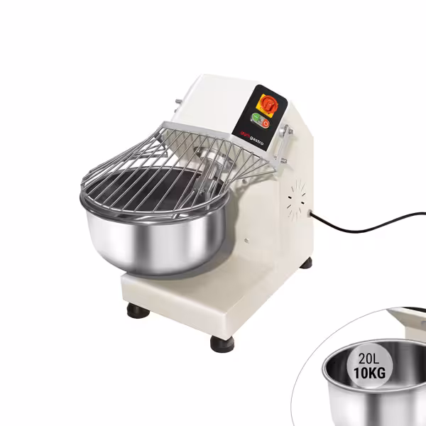 Miesiarka do ciasta / maszyna do wyrabiania ciasta – 20 litrów / 10 kg – ze stałą dzieżą – 400 V