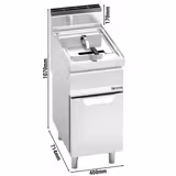 Gasfritös - 20 liter - 16,5 kW - med avtappningskran