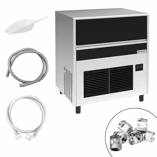 Commercial Ice Machine - Bullet - 85 kg/24 h - with Drain Pump