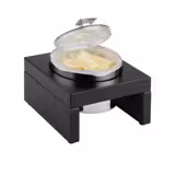 Bowl - BRIDGE - Stainless Steel, Melamine & Wood - 0.5L - round - Ø 140mm - 185x185mm - Depth: 100mm - Dark Brown