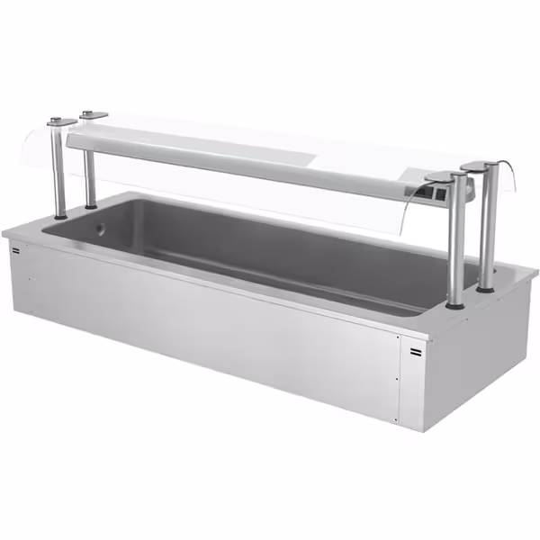 Ankastre Buz Havuzu - 2110mm - 6x GN 1/1 - 250L - Cam Siperlikli