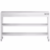 Tavolo da lavoro in acciaio inox PREMIUM - 1600x700mm - con ripiano inferiore & ripiano intermedio