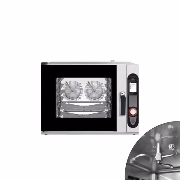 Vaporizador combinado con pantalla táctil con soporte 5x GN 1/1 - incl. Autolimpieza