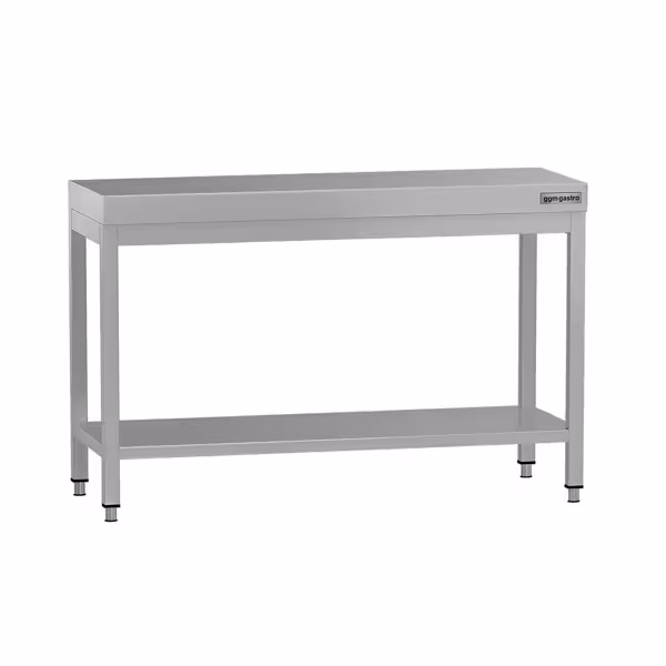 Mesa de trabalho ECO - em Aço inoxidável - 1,2 m - com base