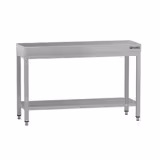 Mesa de trabalho em aço inoxidável ECO - 1200x700mm - com prateleira inferior & com travessas de reforço