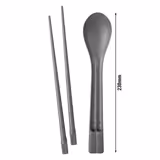 (30 stuks) Herbruikbare eetlepel set - grijs