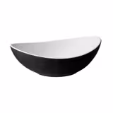 (6 szt.) Miska bufetowa prostokątna - HALFTONE - Melamina - 0,8l - eckig - 240x175x75mm - Czarny/Biały