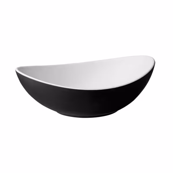 (6 Stück) Schale - HALFTONE - Melamin - 0,8 Liter - 240x175mm - Schwarz