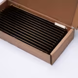 (50 pezzi) Cannucce in vetro - 150 mm - ø 8 mm - nero - incl. 1 spazzola per la pulizia