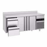 Mostrador refrigerado PREMIUM - 1865x700mm - de trabajo - 2 puertas y 2 cajones - GN 1/1 - refrigeración ventilada