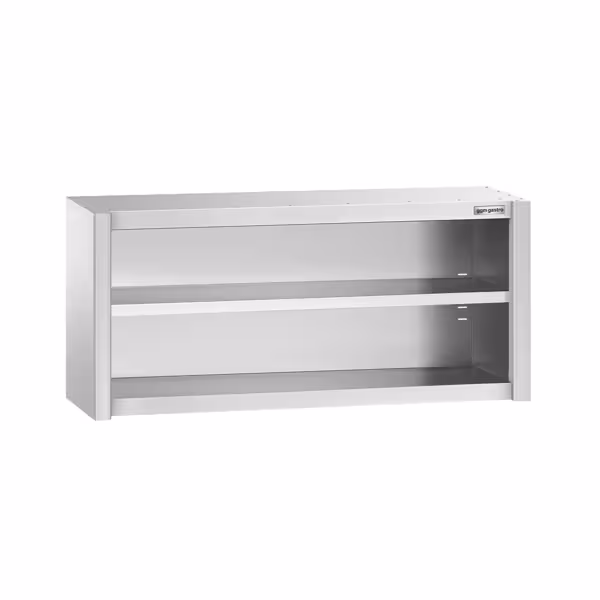 Edelstahl Wandhängeschrank PREMIUM - 1400x400mm - ohne Schiebetür - 650mm hoch