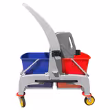 Carrello per la pulizia - 2 contenitori e strizzatore per mop