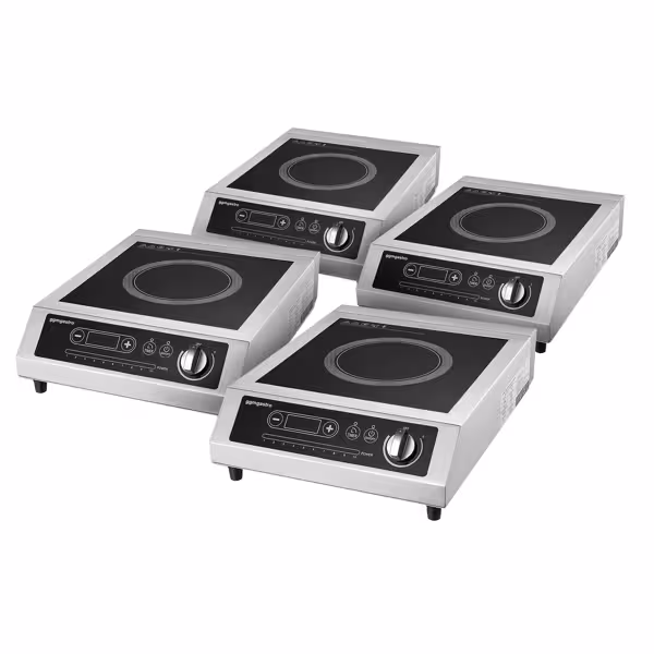 (4 pz) Piastra a induzione - 4-pz - 360x460x129mm - 3,5 kW - 1 zone a induzione - da banco