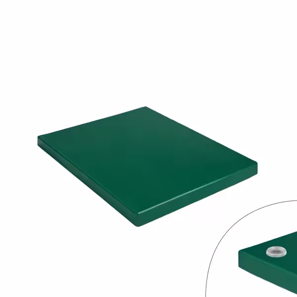 Snijplank - 325x530mm - Dikte: 20mm - HACCP-conform - HDPE - Groen - Antislipvoetjes