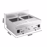 Electric Fierbător de paste profesional cu robinet de umplere - de banc - 700 - 2x 26 litri - 12 kW - Mario 700 | Profesional