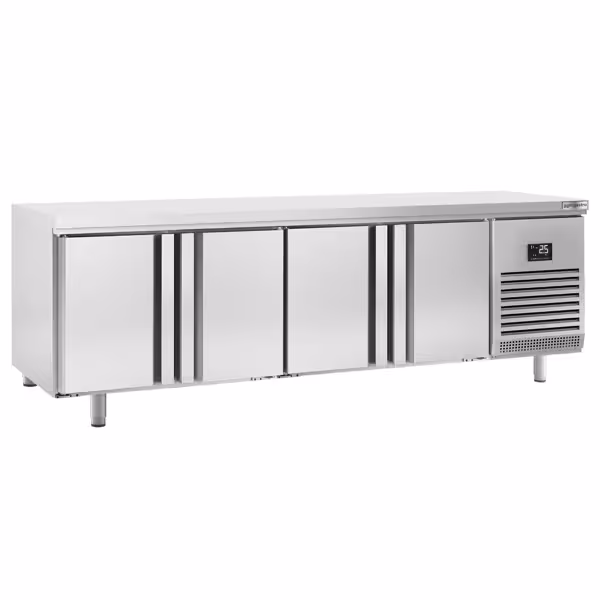 Bakkerij koelwerkbank PREMIUM PLUS - 2752x800mm - 850 liter - met 4 deuren
