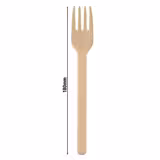 (60 szt.) Widelec wielorazowy - 180mm - 180x26mm - BPA free, do zmywarki, sztaplowane, FSC certyfikowane, wyprodukowane w Europie, recyklingowalne, wielorazowe - Naturalny
