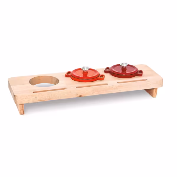 Pot Stand - Wood - for 3 Pots - compatible with SMTK100R & SMTK100O - 176x541x70mm