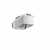 Commercial Wall-Mounted Extractor Hood – 800mm – with Baffle Filters & Lighting