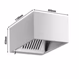 Commercial Wall-Mounted Extractor Hood – 800mm – with Baffle Filters & Lighting
