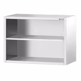 Paslanmaz Çelik Duvar Dolabı PREMIUM - 1000x400mm - Kapısız (Açık) - 800mm yükseklik - Ara Raflı