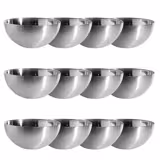 (12 pcs) Salad Bowl - Stainless Steel - Ø 130mm
