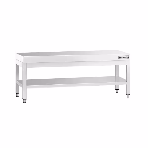 Mesa baja de acero Inox. - 1200x700mm - con estante base