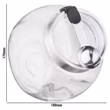 (6 szt.) Słoik szklany z pokrywką - 2.2L - na nakrętkę; hermetyczny; z łyżką z uchwytem silikonowym; do zmywarki; zestaw 6 szt.