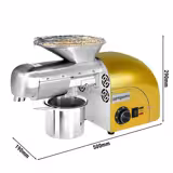 Elektrisk oljepress - guld - 1,8 kW - 5–8 kg/h - 15,05 kg