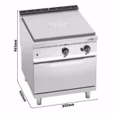 Gas Glühplattenherd - 13 kW - inkl. Gasbackofen Statisch - 7,8 kW