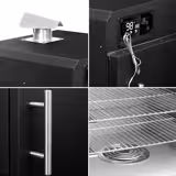 Tütsüleme Fırını - Dijital Kontrol - Elektrikli - 4 Raflı - 509x581x1058mm - Tekerlekli - Siyah