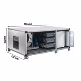Geurfilterkast met motor - 8400m³/u - met voorfilter, zakkenfilter & koolstoffilter - incl. beschermpaneel
