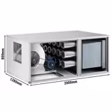 Geurfilterkast met motor - 8400m³ - met voor-, zak- & actiefkoolfilter - incl. beschermpaneel